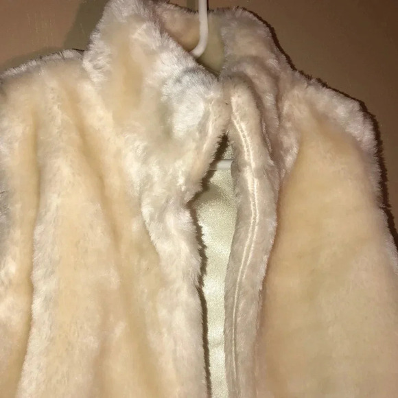 CAPELLI OF NEW YORK EUC GIRLS VEST IVORY TOP SHIRT WINTER HOLIDAY GIRL SIZE 4 5 - Picture 5 of 7